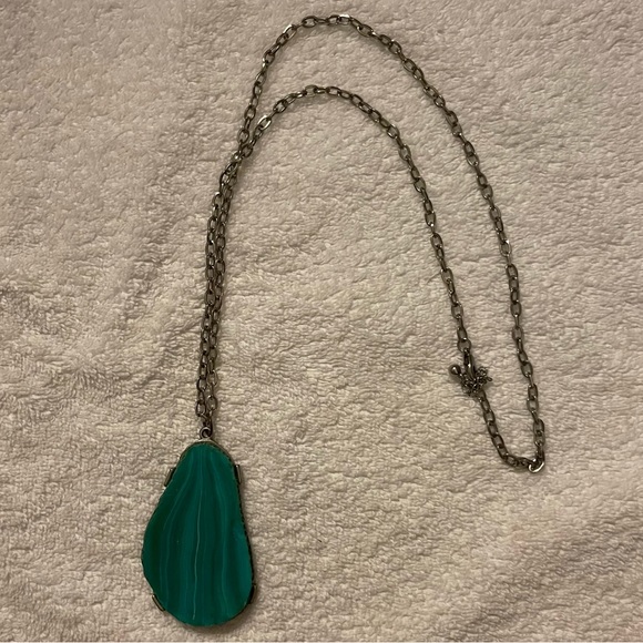Blue stone long necklace - Picture 1 of 3